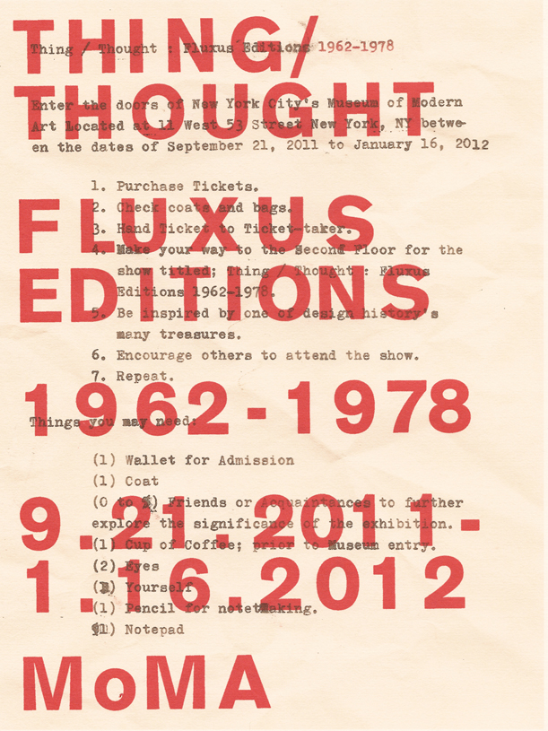 Fluxus Editions Poster - B. Grand Design